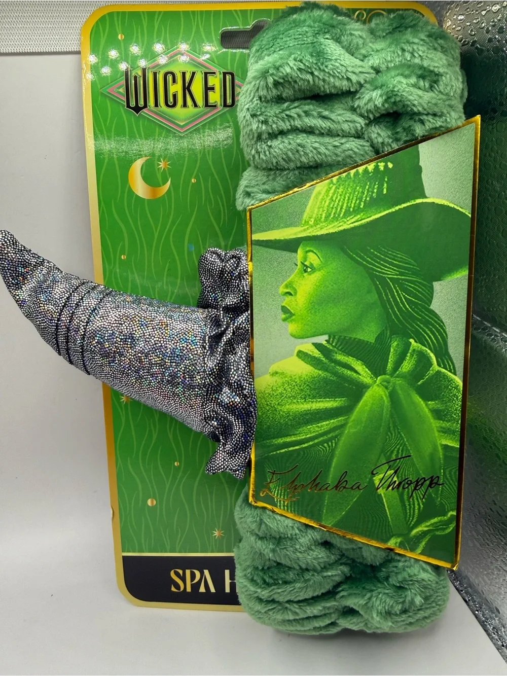 Wicked Elphaba Spa Headband Set Soft Cozy Make-up After the Shower Brand New